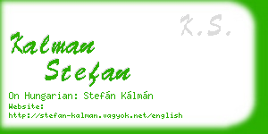 kalman stefan business card