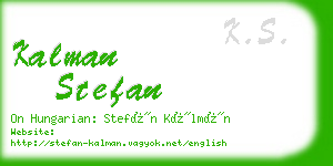 kalman stefan business card